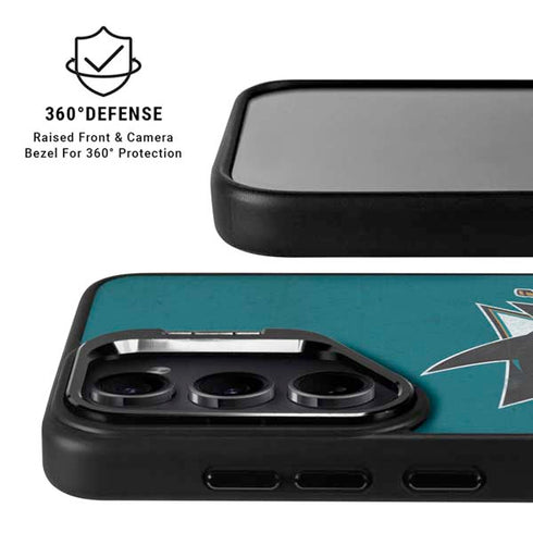 NHL San Jose Sharks Distressed Galaxy S24 Plus Kickstand Case